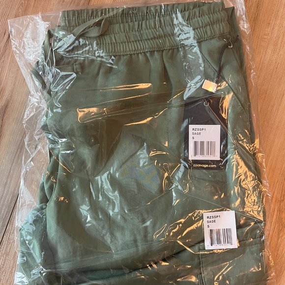 NWT - PJ Salvage Sister Satin Cargo Pants-Sage Size Small - Picture 7 of 8